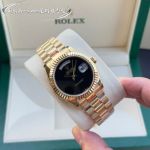 ROLEX Day-date 904L Steel 2836 Automatic Movement 41mm 36mm Black Watch